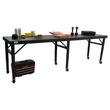 Mobile Adjustable Height Work Table, 120″W x 28″D
